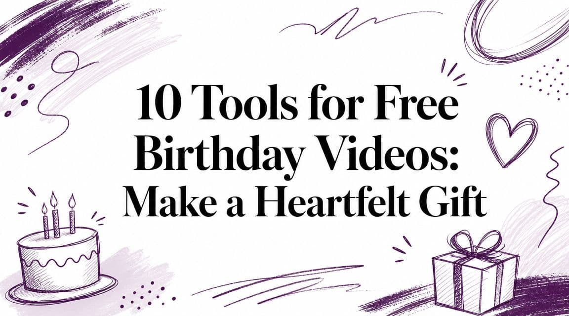10 Tools for Free Birthday Videos: Make a Heartfelt Gift