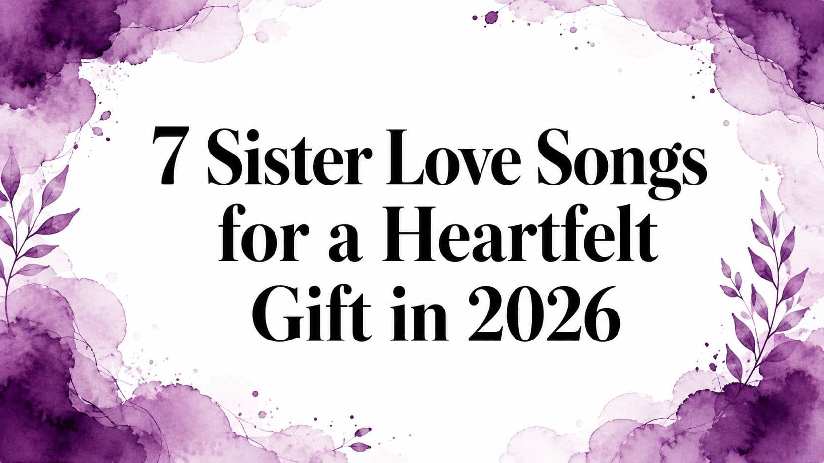 7 Sister Love Songs for a Heartfelt Gift in 2026
