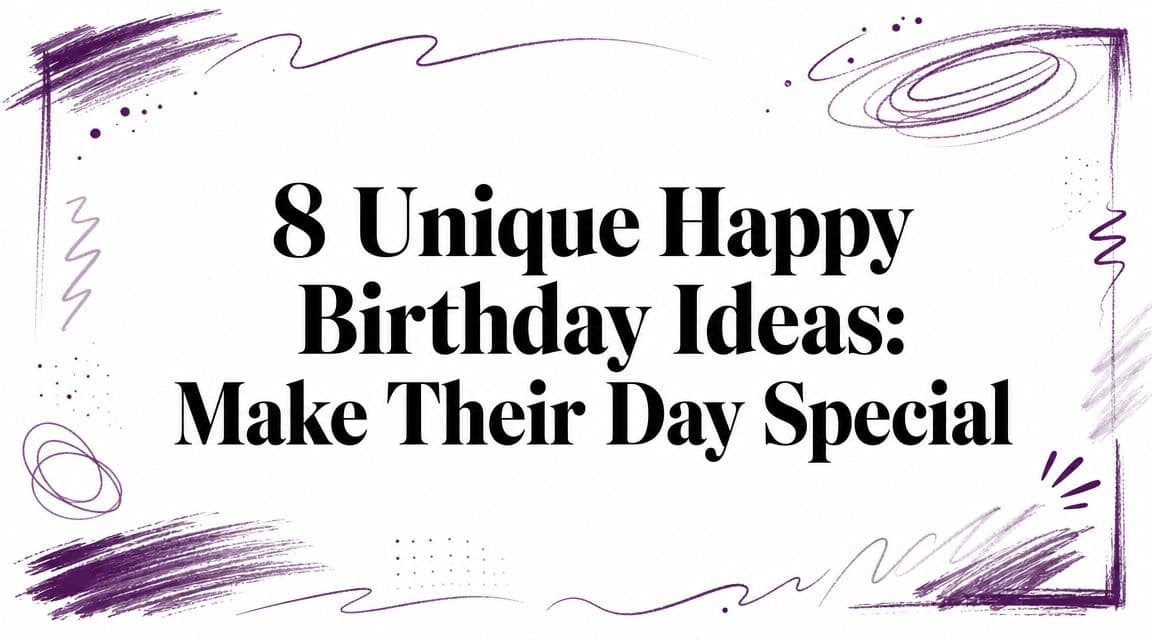 8 Unique Happy Birthday Ideas: Make Their Day Special