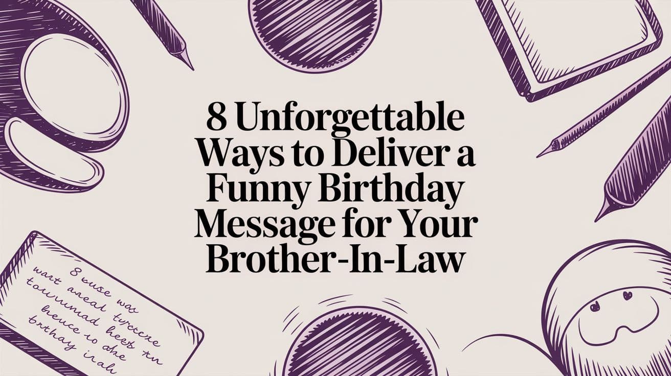 8 Unforgettable Ways to Deliver a Funny Birthday Message for Your Brother-in-Law