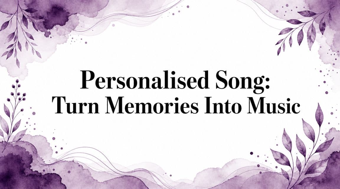Personalised Song: Turn Memories Into Music