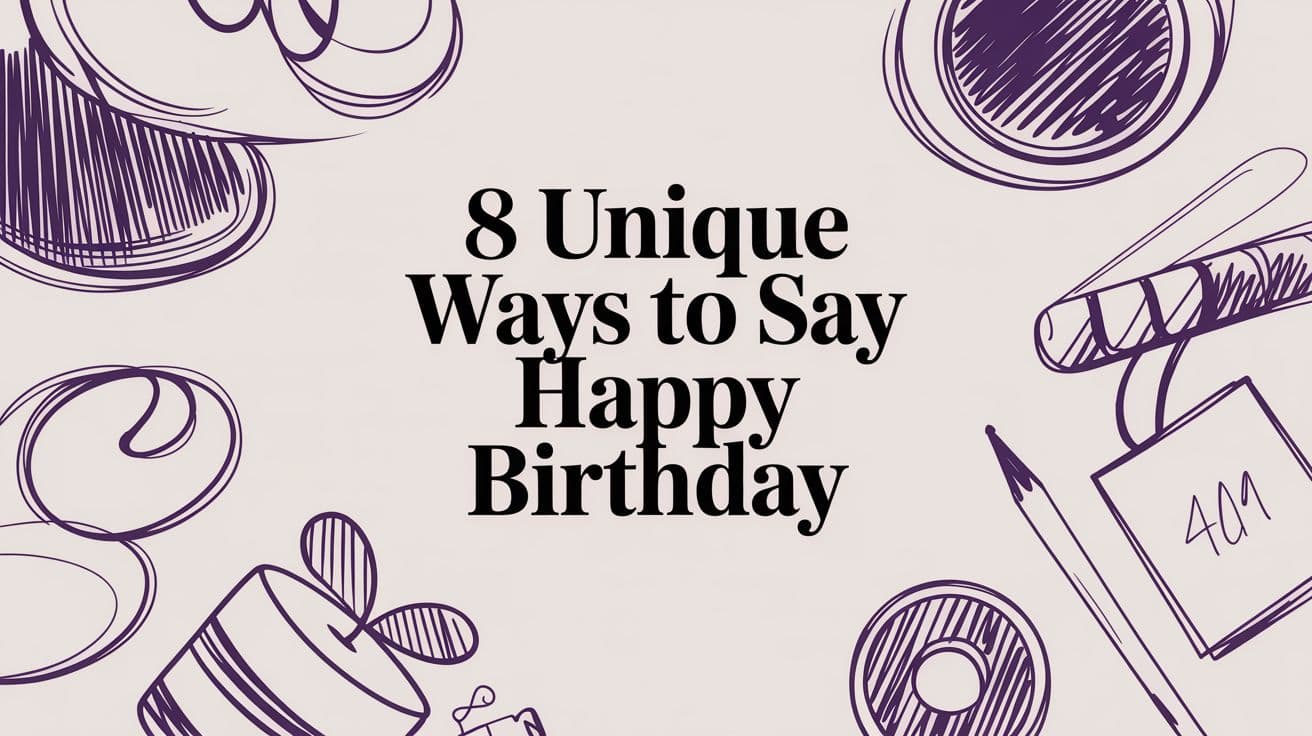 8 Unique Ways to Say Happy Birthday