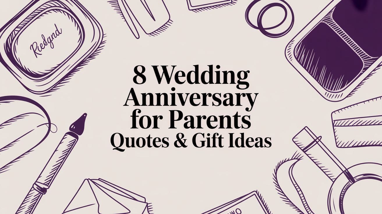 8 Wedding Anniversary for Parents Quotes & Gift Ideas