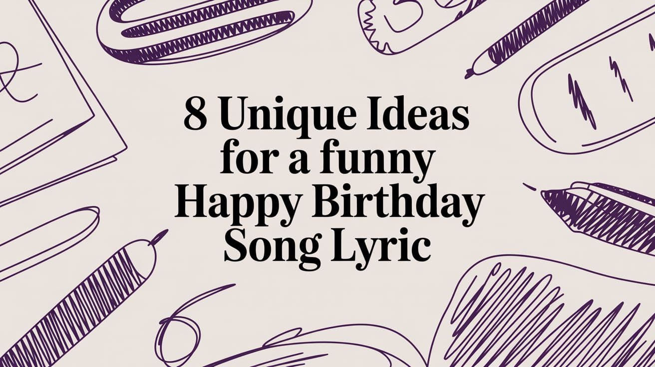 8 Unique Ideas for a Funny Happy Birthday Song Lyric