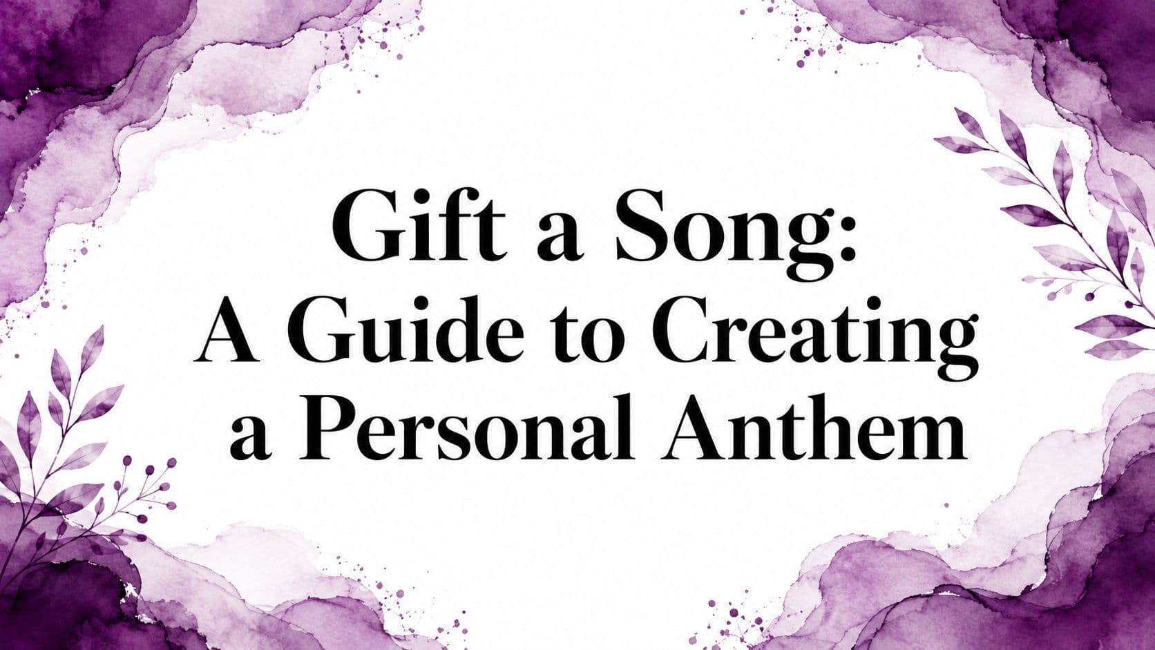 Gift a Song: A Guide to Creating a Personal Anthem