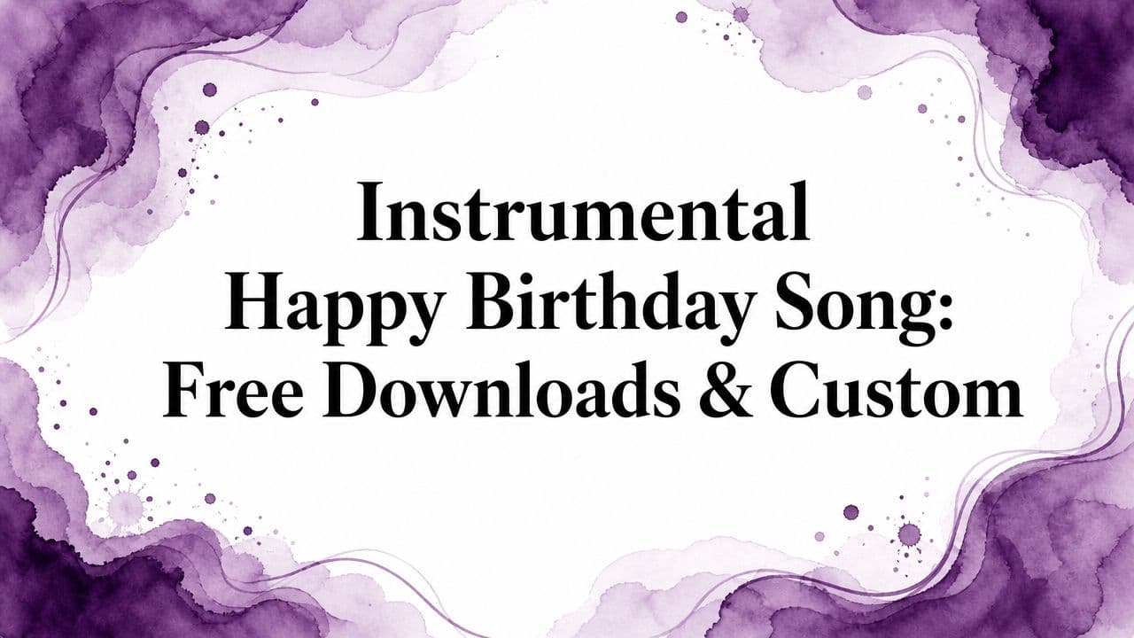 Instrumental Happy Birthday Song: Free Downloads & Custom