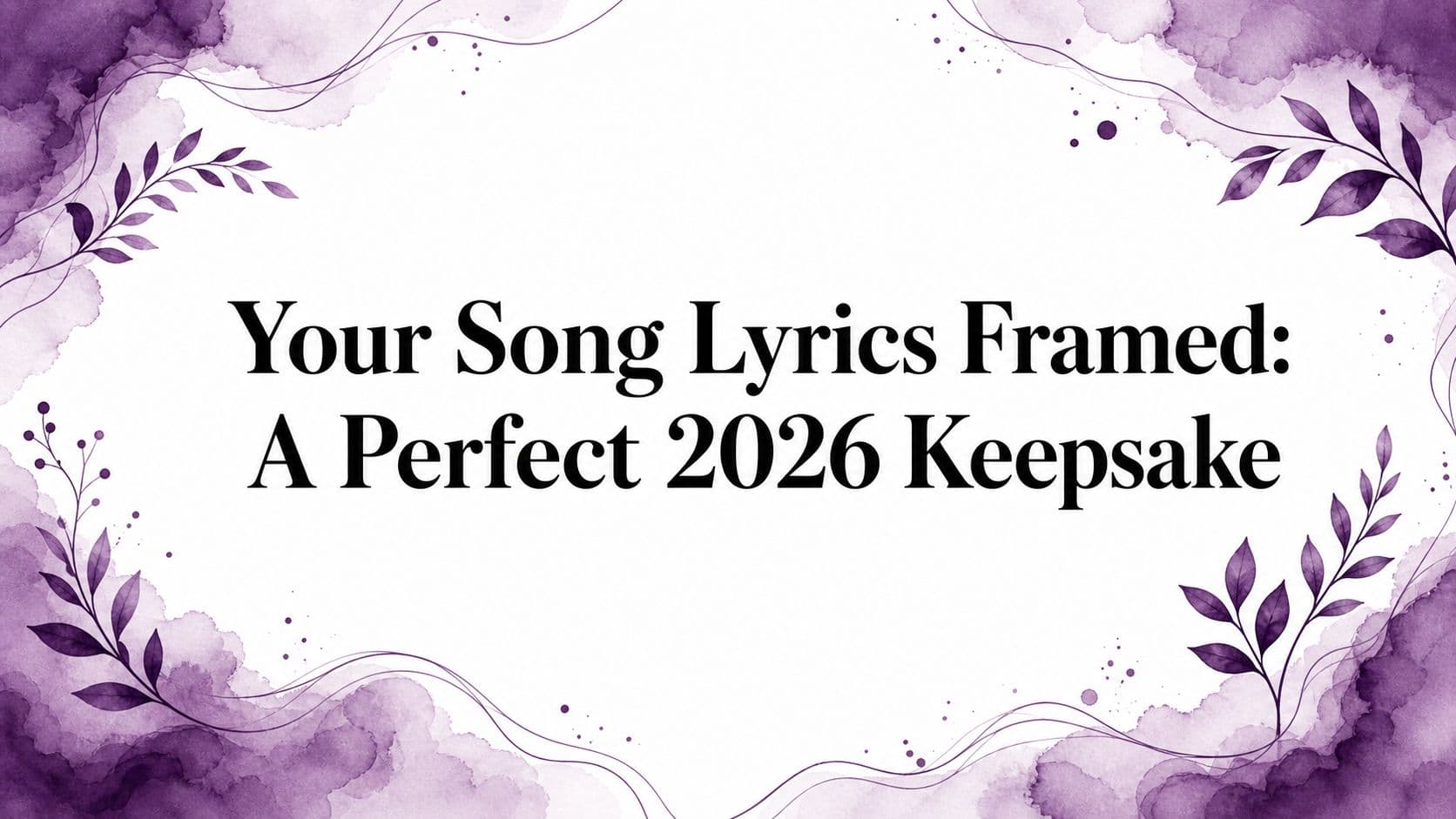 Your Song Lyrics Framed: A Perfect 2026 Keepsake