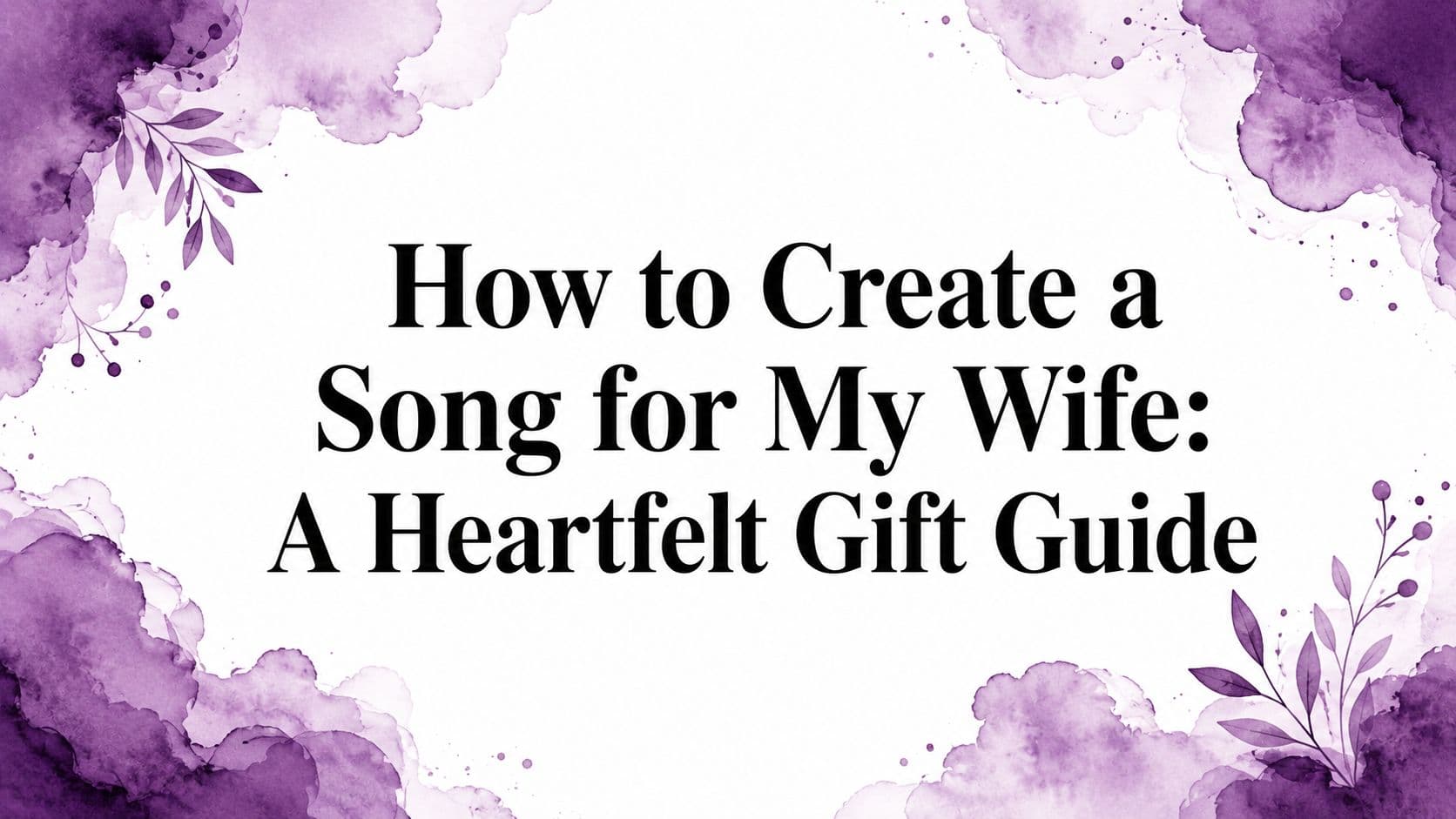 How to Create a Song for My Wife: A Heartfelt Gift Guide